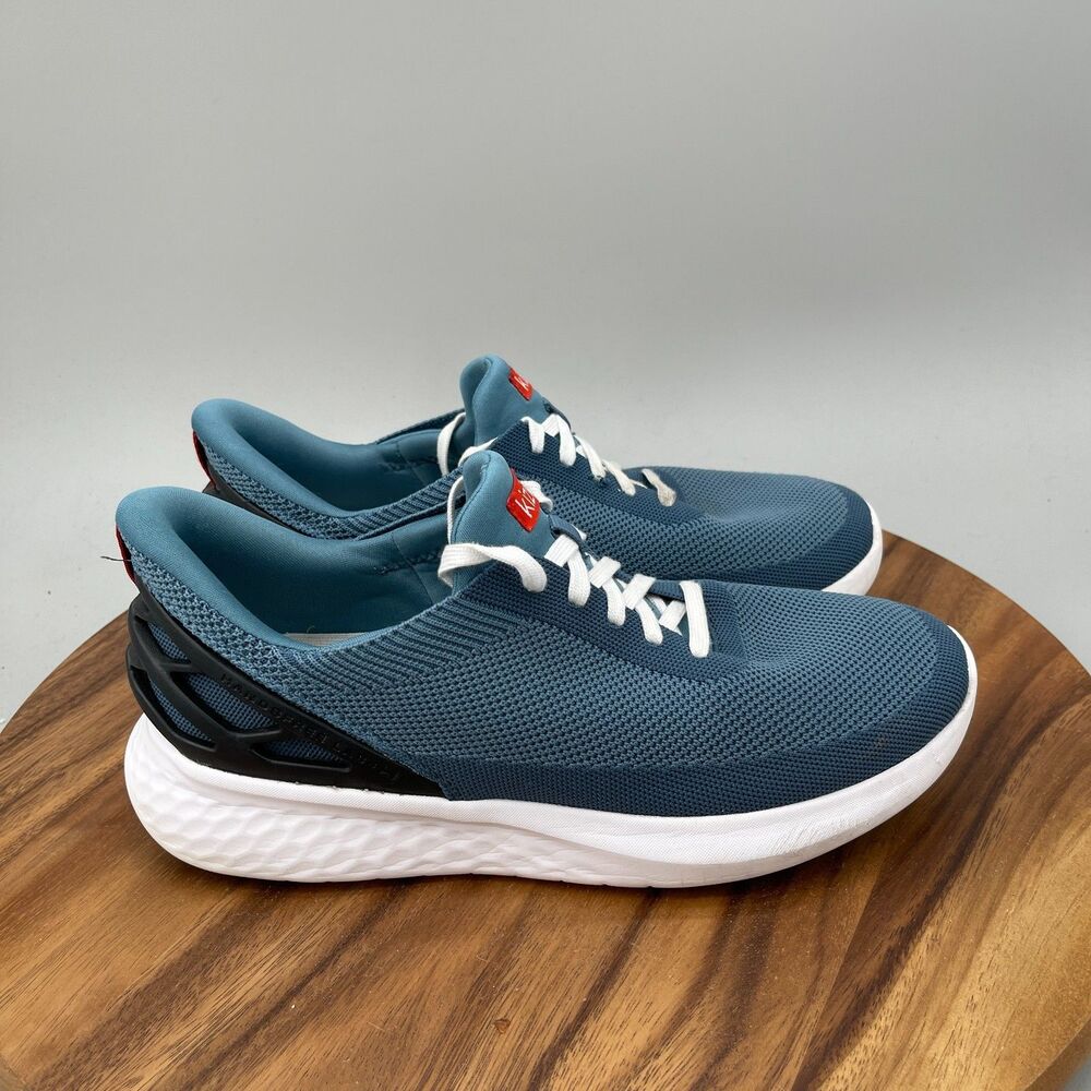 Kizik Athens Shoes Mens Size 9.5 Blue Hands Free Slip On Comfort Walking Casual
